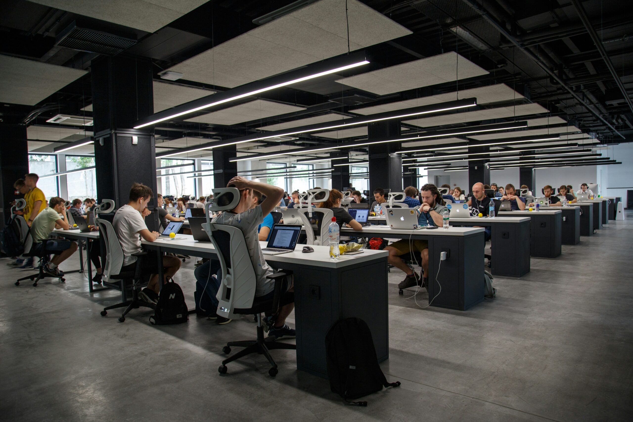 modern office showing employees at work